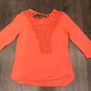 BKE Red 3/4 sleeve top